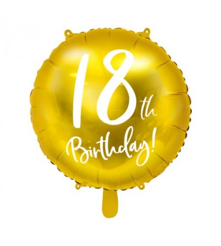 BALÃO METLIZADO DOURADO 18th