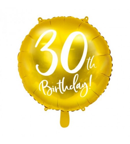 BALÃO METLIZADO DOURADO 30th