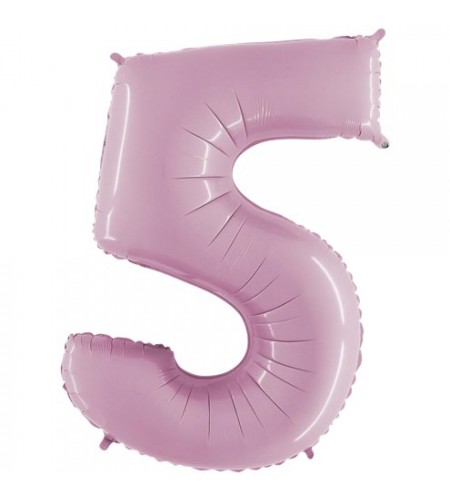 BALÃO ROSA NUMERO 5