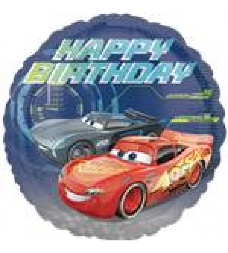 BALÃO METALIZADO HAPPY BIRTHDAY CARS 18"