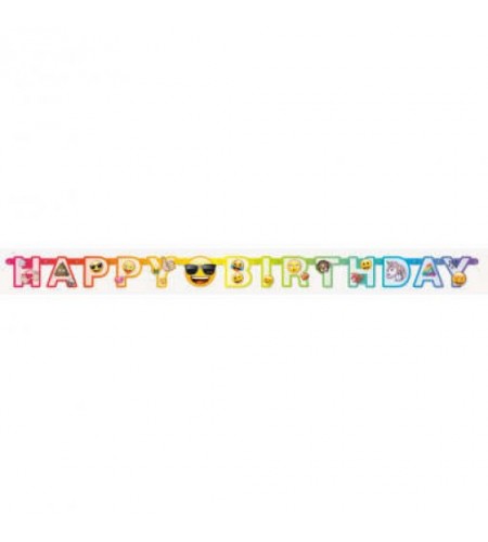 FAIXA FELIZ ANIVERSÁRIO EMOJI