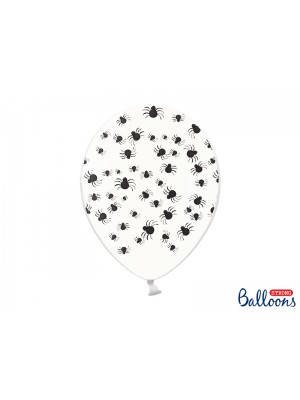 BALÕES LATEX TRANSPARENTE HALLOWEEN ARANHAS