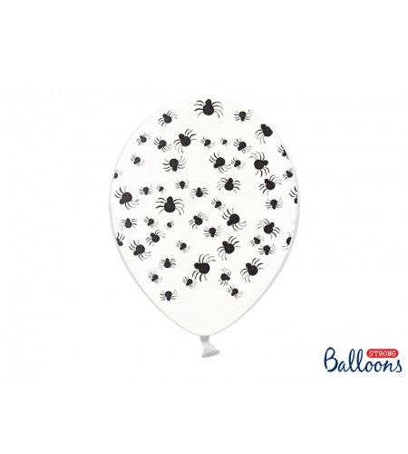 BALÕES LATEX TRANSPARENTE HALLOWEEN ARANHAS