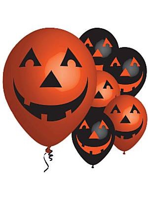 BALÕES LATEX HALLOWEEN ABÓBORAS 11" 6 uni