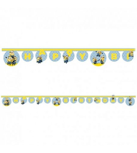 FAIXA FELIZ ANIVERSARIO MINIONS