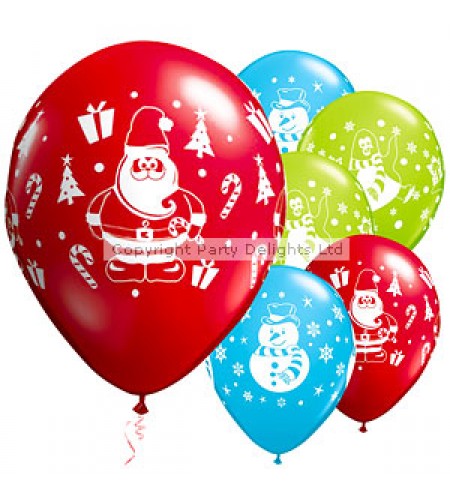 BALÃO LATEX PAI NATAL 11"