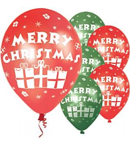 BALÃO LATEX MERRY CHRISTMAS 11"
