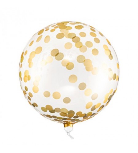 BALÃO ORBZ CONFETIS DOURADOS
